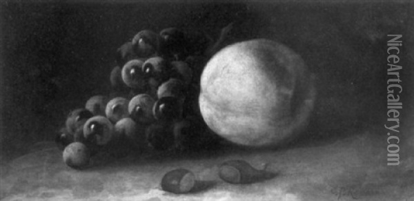 Still Life With Fruits And Nuts Oil Painting - Carducius Plantagenet Ream