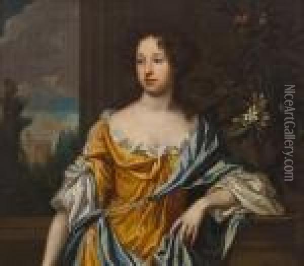 Dama Con Fiori Oil Painting - Sir Peter Lely