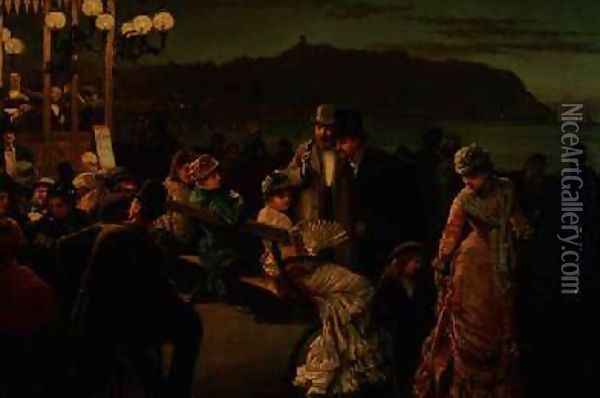 Scarborough Spa at Night 1879 Oil Painting - F. Sydney Mauchamp
