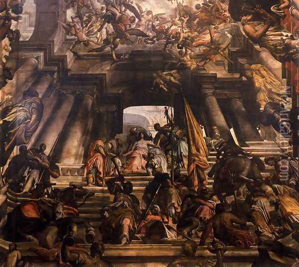 Martyrdom and Glory of St Pantaleon 1684-1704 Oil Painting - Giovanni Antonio Fumiani