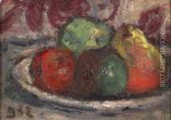 Composition Aux Fruits D'automne. Oil Painting - Georges dEspagnat