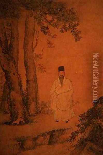 Portrait of Huan Yu Oil Painting - Zhang Hong