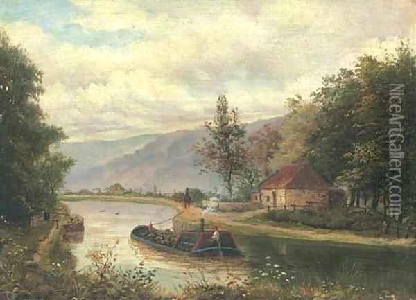 The River Avon at Bath Oil Painting - English School