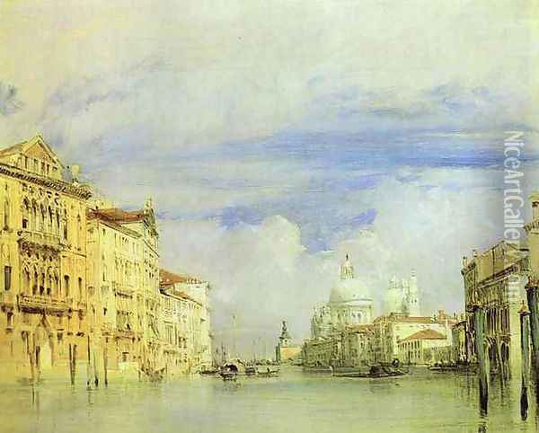 Venice The Grand Canal Oil Painting - Richard Parkes Bonington