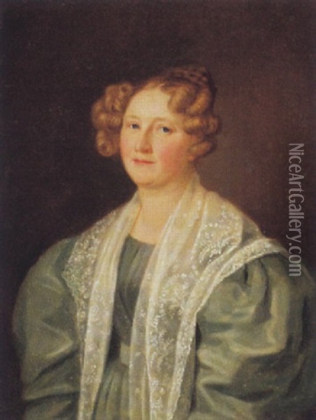 Portrat Einer Dame Oil Painting - Melchior Paul Von Deschwanden