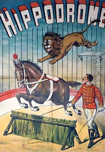 Poster advertising the Hippodrome circus Oil Painting - Charles Levy