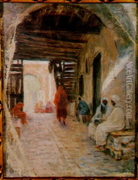 Rue De Tunis Oil Painting - Albert Aublet