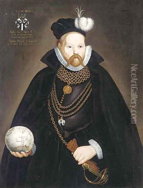 Portrait of Tycho Brahe (1546-1601) Oil Painting - School Of Prague