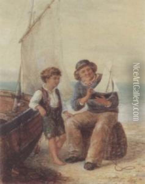 Toy Boat Oil Painting - James Drummond