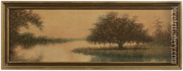 Live Oak On The Bayou Oil Painting - Alexander John Drysdale