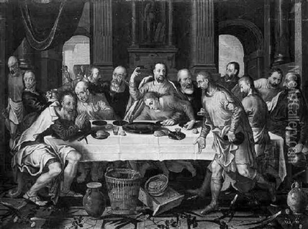 The Last Supper Oil Painting - Pieter Pietersz. Aertsen