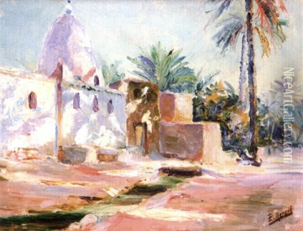 La Villa Blanche Oil Painting - Edouard Herzig