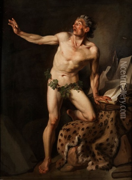 Allegorie Der Epikureischen Philosophie Oil Painting - Carle van Loo