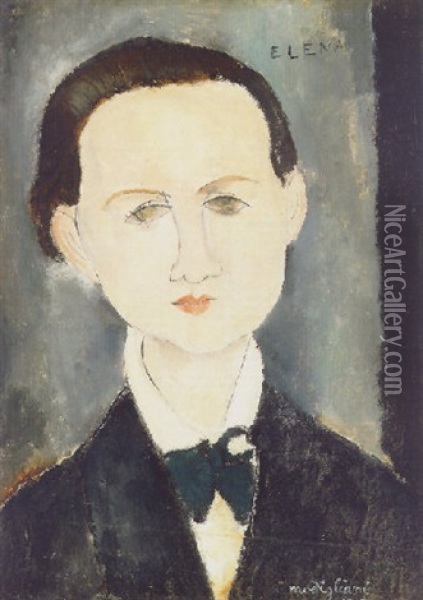 Elena Povolozky Oil Painting - Amedeo Modigliani