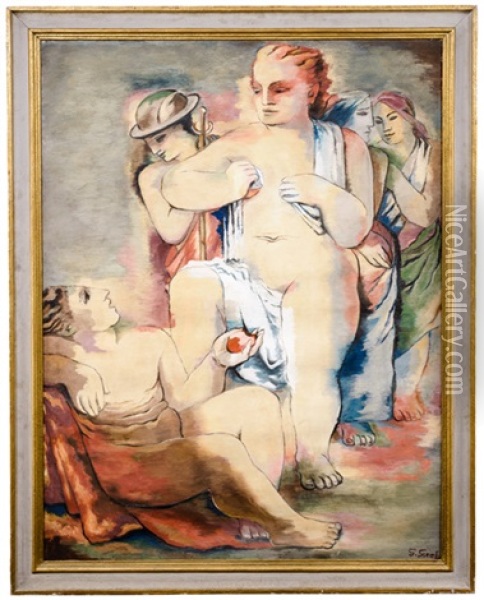 Urteil Des Paris Oil Painting - Gottfried Graf