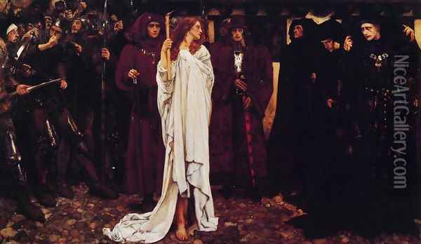 The Penance of Eleanor, Duchess of Glouster Oil Painting - Edwin Austin Abbey
