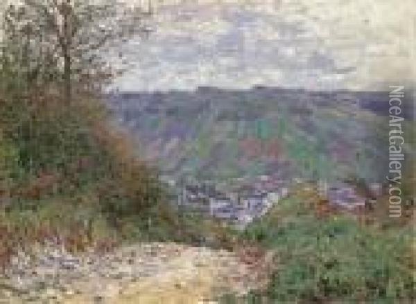 Chemin Creux A Giverny Oil Painting - Claude Oscar Monet