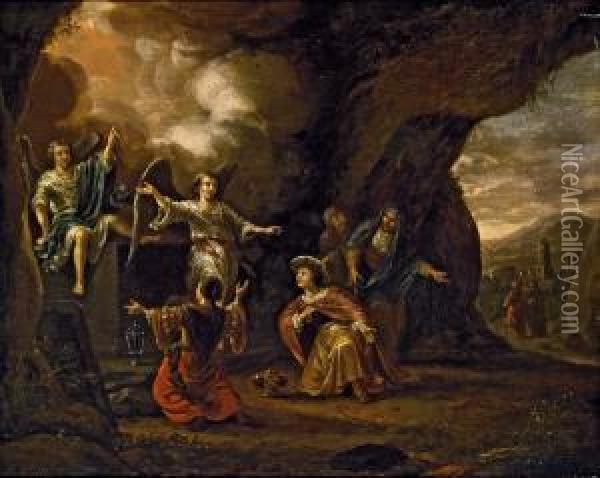 Die Drei Marien Am Grab Oil Painting - Adriaen The Elder Verdoel