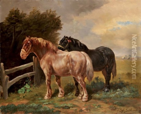 Deux Chevaux Oil Painting - Paul Schouten