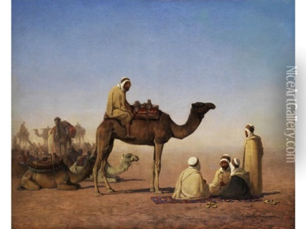Beduinen In Der Wuste Oil Painting - Henrik August Ankarcrona
