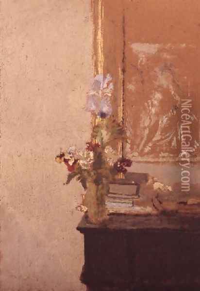 Still life of flowers Oil Painting - Jean-Edouard Vuillard