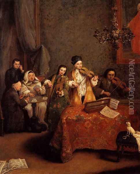 The Concert Oil Painting - Pietro Longhi