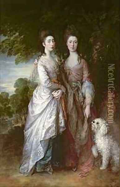 The Painters daughters Oil Painting - Thomas Gainsborough