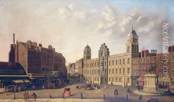 Northumberland House and Charing Cross Oil Painting - Samuel Scott