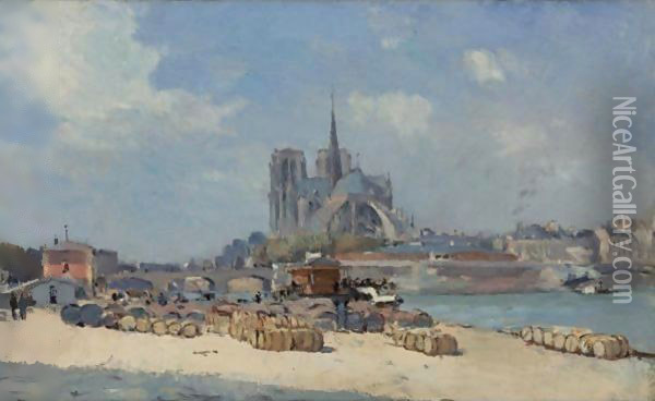 Notre Dame, Paris 2 Oil Painting - Albert Lebourg