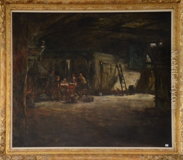 Interieur De Ferme Oil Painting - Armand Gustave Gerard Jamar