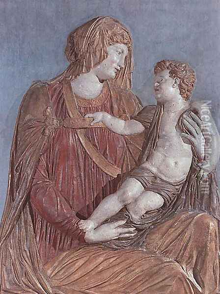 Madonna col Bambino (Madonna with Child) Oil Painting - Andrea Sansovino