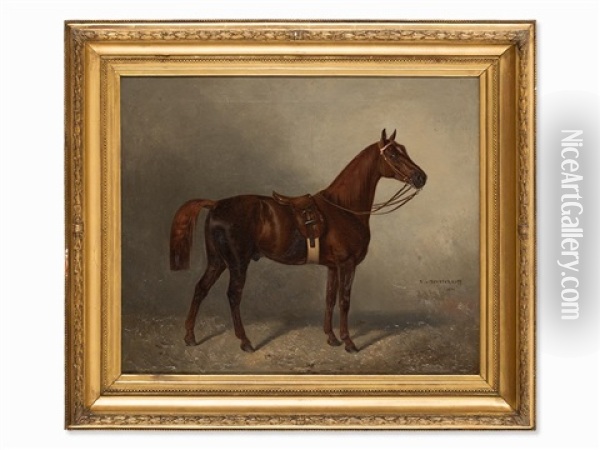 Noble Racehorse Oil Painting - Nikolai Egorovich Sverchkov
