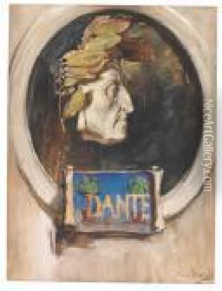Portrat Dante Oil Painting - Hans Von Bartels