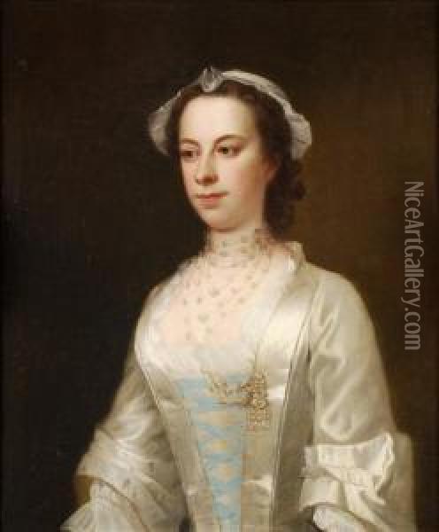 Portrait Ofa Lady Oil Painting - Hoare, William, of Bath
