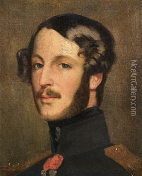 Portrait Du Duc Ferdinand Philippe Louis D'orleans Oil Painting - Joseph Desire Court
