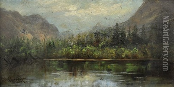 Summer Mountain Lake Oil Painting - William Keith