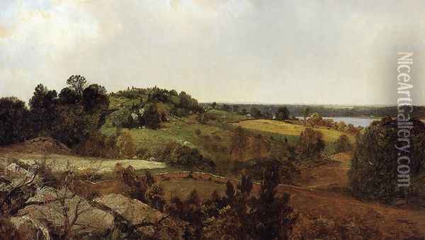 View of Rhode Island Oil Painting - John Frederick Kensett