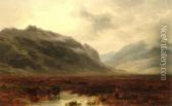 Highland Landscape Oil Painting - Peter Graham