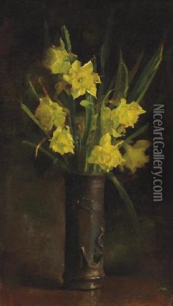 Daffodils Oil Painting - John Leslie Breck