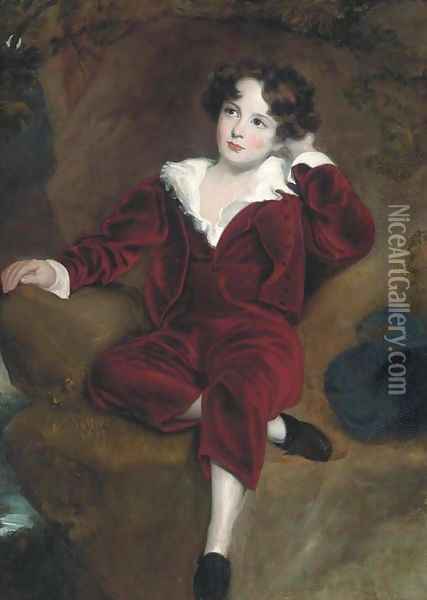 Master Lambton 'The red boy' Oil Painting - Sir Thomas Lawrence