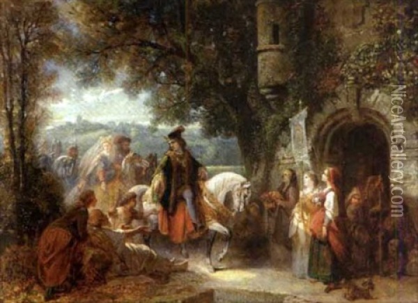 L'offrande Au Seigneur Oil Painting - Francois Claudius Compte-Calix
