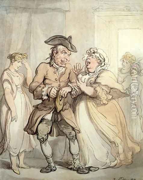 Pleasure First, Pay Later, 1812 Oil Painting - Thomas Rowlandson