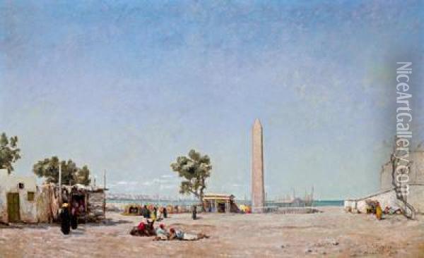 Veduta Di Alessandria Oil Painting - Leon Adolphe Legendre