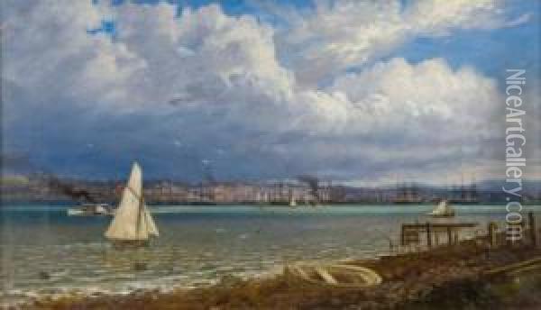Auckland From The Northshore Oil Painting - Charles Blomfield