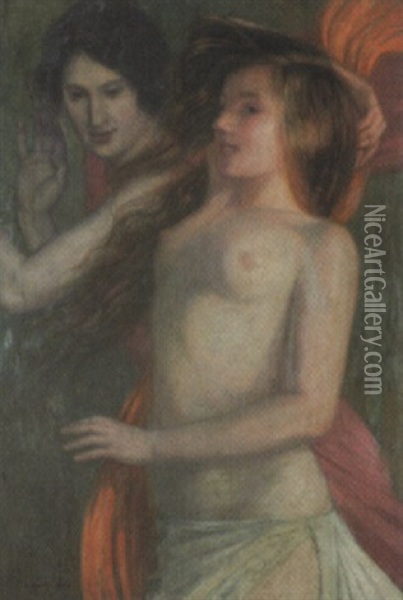 Weiblicher Akt Oil Painting - Friedrich Koenig