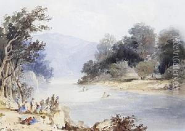 Crossing The Jordan Oil Painting - William Page