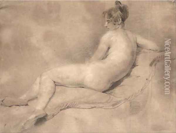 Reclining female nude Oil Painting - William Etty