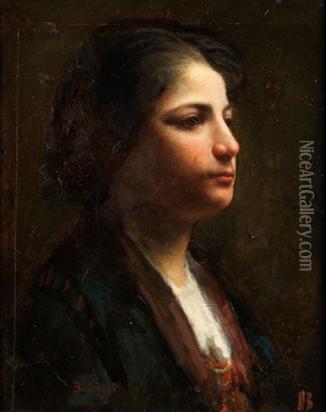 Portrait Eines Madchens Oil Painting - Joseph Bail