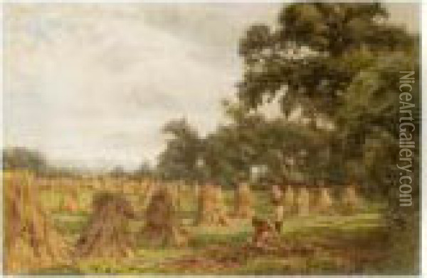 Haymaking Oil Painting - James Whaite