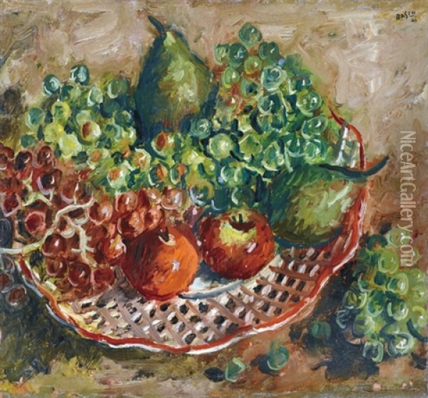Autumn Still Life With Fruits Oil Painting - Andor Basch